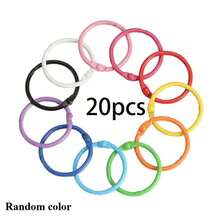 50/20/5-Piece Set Of Metal Calendar Rings, Random Color, Adjustable O-Ring Buckle, Multifunctional Hanging Clip, DIY Scrapbook, Photo Album Binding Ring, Handmade Key Buckle Ring, Creative Office Desk Storage Accessories - Round - View 8