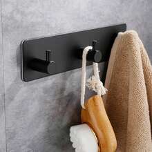 Heavy Duty Adhesive Door Hooks, Multi-Row Storage Hooks, No Drill Damage Free Hanging Organizer, Strong Non-Falling Clothes Hanger Hooks, Reusable Wall Mount Rack Hooks For Kitchen Bedroom Bathroom Decor - Multicolor - View 3