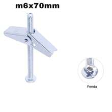 Kit 5 Parafuso Borboleta 70mm Bucha Expansão Drywall Gesso Fixação Reforçada - Bucha Borboleta - Visão 3
