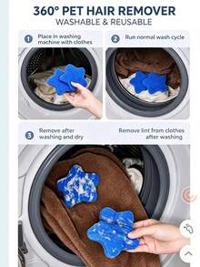 jakehoe 6pcs Pet Hair Remover For Washing Machine, Pet Hair Adsorption Pads For Laundry - Reusable, Reduce Clothing Wrinkles, Shorten Drying Time - Shape - View 7