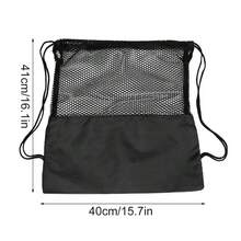 1pc Single Ball Bag, Balls Storage Bags, Drawstring Sling Backpack For Soccer Basketball Football Volleyball Rugby - Multicolor - View 5