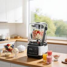 Blender, 68 Oz Professional Countertop Blenders With Shield, 1400W 26000RPM Kitchen Food Processor Combo, Self-Cleaning, Speed Adjustable, 6 Preset Menu For Smoothies, Ice Crushing, Puree, White - White - View 1