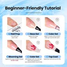 Beetles 15ML Clear Blooming Gel Nail Polish, UV LED Spreading Gel For Aura Nails, Marble Natural Stone Watercolor & Floral Nail Art, Soak Off DIY Manicure - 15ML Clear Blooming Gel Nail Polish - View 5