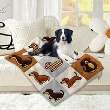 1PC Pet Blanket Featuring A Cute Dachshund Design; Ultra-Soft, Perfect For Everyday Use And As A Pet Bed For Pet Lovers - 70x100cm - View 2