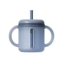 Newborn Baby Full Silicone Learning Cup, Dual Handle Large Mouth Direct Drink & Straw Dual-Use Cup, Baby Drinking Water & Milk Shatter-Resistant Straw Cup - Multicolor - View 16