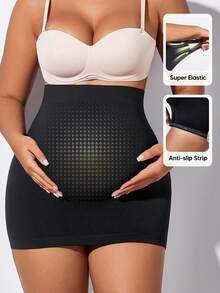 Maternity Shape Shorts High Rise Gentle Tummy Fit Daily Leisure Active - Black - View 3