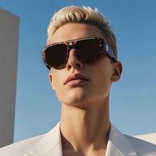 Vintage Rounded Rectangular Plastic Sunglasses, Unisex. With Sun Protection Function, Suitable For Street Photography, Dating, Parties, Outdoor Travel. - Grey - View 9