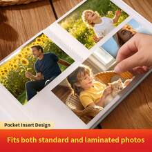 This Photo Album Is Suitable For 4*6inch Photos, Large Capacity, Full Landscape Slip-In Design, 6 Inch 200 Photos, Suitable For Organizing Snapshots, Travel Records, Family And Friends Gatherings, Organizing Photos, And Reliving Warm Moments. - 1PC - View 4