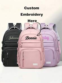 1pc Customized Carry-On Bag, Men's Backpack, Women's Flight Backpack, 14-Inch Laptop Backpack, Suitable For School, Hiking, Work - Multicolor - View 2