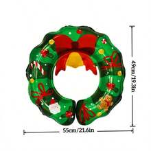1pc Christmas Bell Wreath Aluminum Foil Balloon, Extra Large Red Bow, Santa Claus Head, Gingerbread Man, Candy Cane, Red Berries, Small Gold Ball Print Pattern, Suitable For Christmas Party Decoration Atmosphere Props - View 3