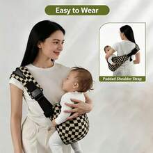 Adjustable Baby Carrier With Buckle, Upgraded Toddler Carrier, Ergonomic Design, Comfortable Baby Wrap, Easy To Carry For Travel, Suitable For 10-45 Lbs, Leopard Print - Multicolor - View 11