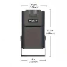 This Mini Ultra HD Projector Is Equipped With Android 11.0 System, Supports Dual-Band Wi-Fi 6 And BT5.2, Has A Brightness Of 233 Lumens, Native Resolution Of 720P, And Supports 4K, 180-Degree Rotation. ° Height Adjustable, Perfect For Camping, Office, Gaming, Home Theater And Other Uses. - Black - View 4