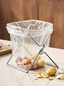 1 buah Rak Penyimpanan Kantong Sampah Lipat untuk Dapur, Tempat Sampah Lipat Sederhana untuk Wastafel - Rak penyimpanan kantong sampah - View 3