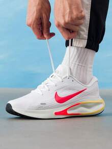 Men's Running Shoes NIKE JOURNEY RUN 26 Summer New Year Casual Running Shoes FN0228-110 - White/Bright Deep Red/Elegant Topaz/Black - View 2