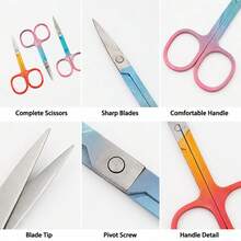 Gradient Stainless Steel Bikini Trimmer Scissors, Small Precision Grooming Scissors For Intimate Hair Trimming - View 5