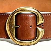 1pc Millennium Belt, Y2K Western Style, Coffee Brown Belt, Suitable For Jeans, Dress Belt, Jacket And Casual Wear, Plus Size Adjustable - Coffee Brown - View 4
