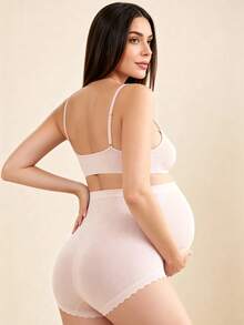 Hart & Haze 3pcs/Set Maternity Underwear High Waist Pregnancy Abdominal Support For Pregnant Women, Mid-Late Stage - Pink - View 4