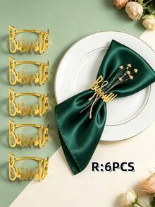 1pc/6pcs/12pcs Creative Napkin Rings, Decorative Napkin Holders For Birthday, Farmhouse, Wedding, Restaurant, Hotel, Valentine's Day, Banquet, Buffet Table Decor, Party Supplies, Home Kitchen Table Decoration - Multicolor - View 50