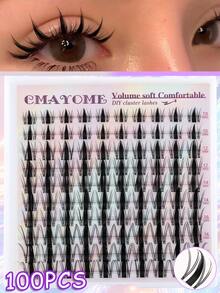 100pcs Fluffy Single Lash Extensions, D Curl, Voluminous & Long, 10-18mm Length, Suitable For DIY Eyelash Extensions, Beginners Can Easily Create Perfect Lashes At Home, Ideal Gift For Women And Girls - D - View 3