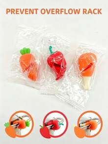 Carrot, Bell Pepper And Chicken Leg Design Pot Lid Handle, Raised Pot Lid To Prevent Soup Splatter, Practical Cooking Soup Kitchen Tool, Non-Slip Kitchen Accessory, Pot Lid Holder. Suitable For Daily Cooking And Gifting. Durable Material. - View 7