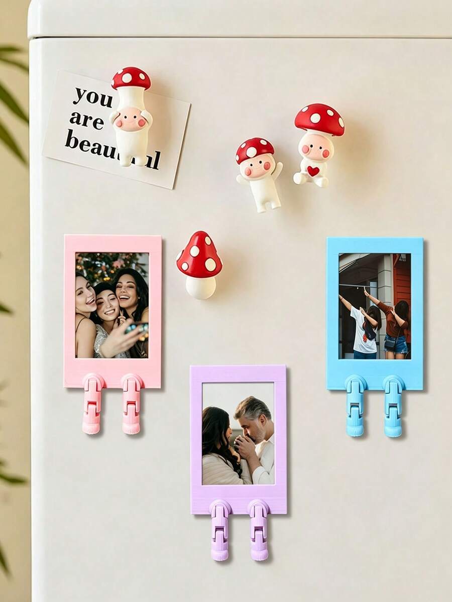 Mini 3D Photo Frame 2x3 Inch Small Picture Frame Suitable For Camera Photos Cute Colorful Desktop Photo Frame Home Office Desk Decor - Multicolor - View 1