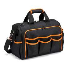17-Inch Electrician Tool Bag With 46 Pockets, Durable Design With Foldable Organizer, Suitable For HVAC Tools, Wide Opening And Adjustable Shoulder Strap, Perfect For Mechanics, Craftsmen And Contractors - 17in - View 13