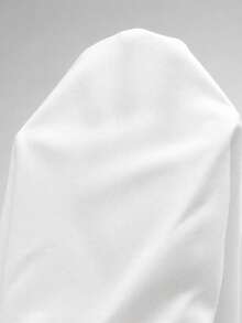 GLOpass Women's Summer Casual Commuting Minimalist Solid Color Deep V-Neck Loose Pleated Fitted Cropped Top White, Chic & Elegant - White - View 6