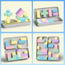 36/60pcs Travel Magnetic Building Blocks, Magnetic Construction Toys, STEM Learning Block Set, Macaron Theme, With Storage Box, Parent-Child Interaction, Suitable As Back To School Gift, Birthday Gift, For 3 Years Old Boys And Girls - Multicolor - View 3