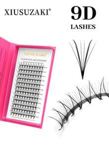 XIUSUZAKI 12-Row 9D Cartoon False Eyelashes, Salon-Exclusive Butterfly Wing Fairy Style, Pre-Planted Eyelashes, Dense Pointed-Bottom Cartoon Cosplay Lightweight Doll Eyelashes, Reusable, Create Dramatic Makeup Look, DIY Home False Eyelash Extensions - C/D MIX - View 3