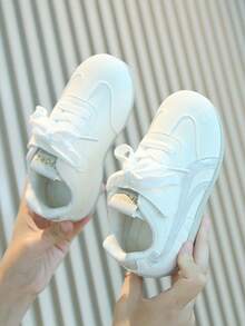 Children's Fashion New Style Training Shoes With Comfortable Lining - White - View 4