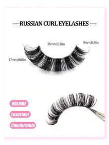 Asiteo 10 Pairs Voluminous False Eyelashes, Fluffy And Soft, Comfortable To Wear, Suitable For Daily Makeup And Party Use - Black - View 3