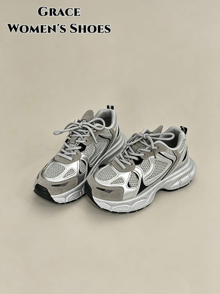 New Casual Sports Shoes, Fashion Thick Sole Sneakers, Versatile Couple Shoes, Suitable For All Seasons