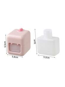 1pc Portable Travel 2-In-1 Makeup Remover Dispenser, Compact Plastic Storage Box, Suitable For Makeup Remover And Nail Polish Remover, Pocket Size, Ideal For Travel And Business Trips, Flip Top Design, For Skincare And Nail Care Storage - Multicolor - View 9
