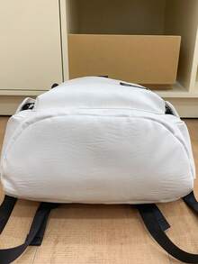 peach tree Mochila versátil de gran capacidad de PU con diseño de árbol de durazno - Blanco - Ver 10
