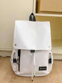 peach tree Mochila versátil de gran capacidad de PU con diseño de árbol de durazno - Blanco - Ver 11