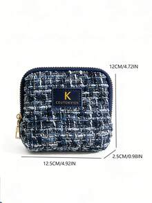 Japanese And Korean Style Niche Design Ins-Inspired Aesthetic Storage Bag, Handheld Small Bag, Women's Student Jewelry Pouch, Portable Bracelet Storage Bag, Clutch - Royal Blue - View 6