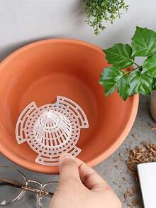 5pcs Flower Pot Bottom Filter Mesh, Durable Plastic Cone-Shaped Root Protector, Cage Structure Prevents Root Rot And Enhances Drainage, Suitable For Indoor And Outdoor Flower Pots, Indoor Gardening Accessories - New Arrival - View 5