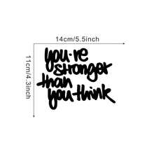 "You're Stronger Than You Think" Mirror Wall Decal, Motivational Quote Vinyl Sticker - B - View 3