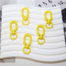5pcs-Multicolor Painted Zinc Alloy Rotating 8-Shaped Spring Clasp, 360° Rotatable Keychain Connector Hook, DIY Handmade Jewelry Making Accessories, Suitable For Bags, Phone Chains, Keychains, Hanging Decorations And Pendant Crafts - Figure 8 Spring Hook - View 22