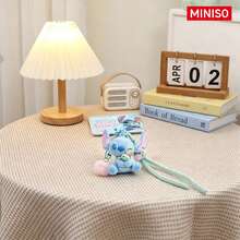 Stitch Bag Charm Keychain By MINISO, Cute 3D Character With Star Clip & Beaded Strap, For Handbag Backpack Purse, Women & Teens, Christmas Gift - Stitch Best Buds Charm - View 3