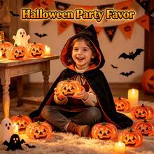 3 Peças Brinquedos de Apertar de Abóbora de Halloween, Design Realista, Brinquedos Macios de Halloween Amados pelas Crianças, Perfeitos como Lembrancinhas de Festa Infantil, Recheios de Sacolas de Presentes de Aniversário, Prêmios de Sala de Aula, Recheios de Caixas de Doces de Halloween, Prêmios de Carnaval e Presentes de Volta às Aulas - Multicolorido - Visão 5