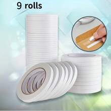 9 Rolls 177.17 Inches Double-Sided Transparent Tape, Strong Adhesive, Suitable For Office, School, Scrapbooking, Art, Crafts, Cards And Gifts - One Size Fits All - View 4