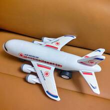 Large Inertia Airplane Model Toy For Kids, Realistic Plastic Airplane, Suitable For 3-6 Years Old Boys, Christmas And Birthday Gift - White - View 7