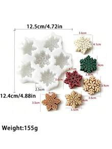 7-Piece Snowflake Silicone Candle Mold, Heat Resistant, Multiple Snowflake Combinations, Suitable For Handmade Soap, Plaster, Resin Decoration, Christmas, Birthday, New Year Holiday Gifts - A - View 3