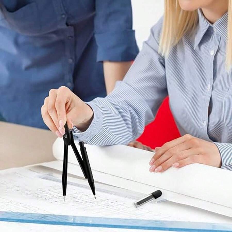 Passersats för studenter och prov, ritverktyg i metall, bärbart multifunktionellt rit- och designverktyg - Flerfärgad - Visa 1