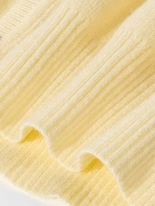 優雅青春風V領彩色鈕扣針織開襟衫 春季刺繡休閒顯瘦獨特女款 旅行度假穿搭 - 黃色 - 查看 7