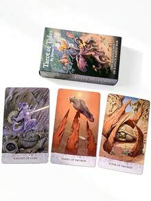 1 Kotak Tarot Pasang Surut: Petualangan Bebek Kuning Kecil Bob, 78 Kartu Ramalan, Kisah Fantasi, Set Permainan Pesta Petualangan - MultiWarna - View 8