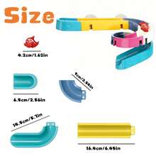Bathroom Track Assembly Toy, Track Ball Sliding Fun Fish Rotating Slide, Bathroom Water Play Toy, Bath Toy Gift Set For Boys And Girls, Random Accessory Colors - Multicolor - View 5