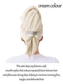 2pcs Custom Embroidered Waffle Weave Hair Drying Turban With 4 Color Options, Personalized Name Embroidered Hair Wrap For Post-Shower Use In Bathroom, Bedroom And Dressing Room, Thoughtful Holiday Gift - Multicolor - View 13