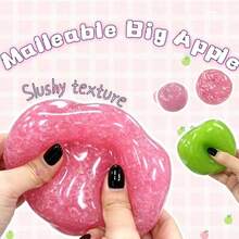 somoving 1pc Green Apple Squeeze Ball, Transparent TPR Stress Relief Toy, Soft Pressure Relief Ball, Suitable For Teenagers, Couples And Adults - Multicolor - View 7